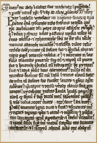 Страница манускрипта «Хроники Ливонии». XIII в..gif